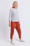 Eliza stripe boatneck tee