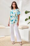 Side ruched print top