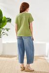 Embroidered applique top