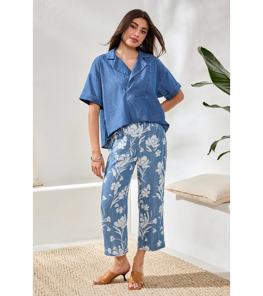 Flowy wide crop pant