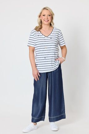 Marina stripe tee-tops-Gaby's