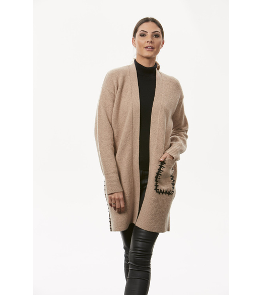 Stitched seam cardigan