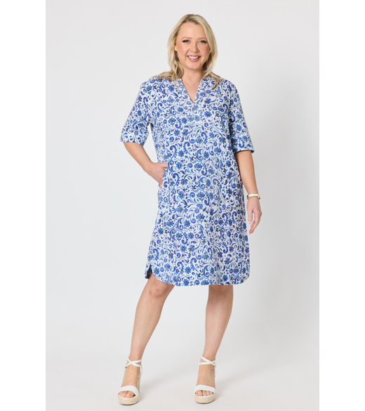 Monterey print dress