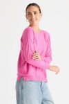 Button boat neck