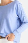 Button boat neck