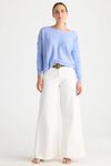 Button boat neck