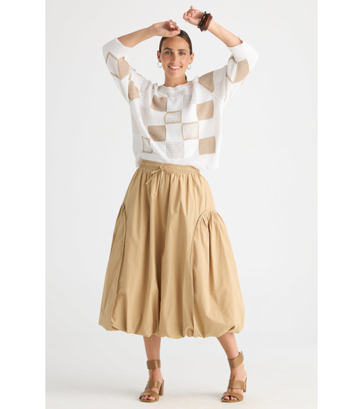 Patch pointelle top