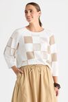 Patch pointelle top