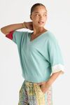 Contrast cuff top