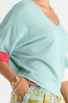 Contrast cuff top