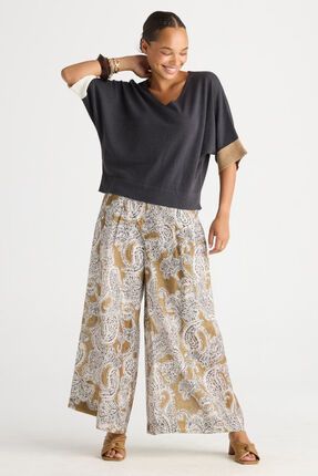 Contrast cuff top-tops-Gaby's