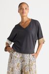 Contrast cuff top