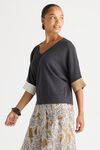 Contrast cuff top