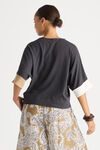 Contrast cuff top