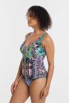 V neck ruched swimsuit