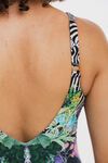 V neck ruched swimsuit