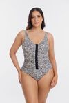 V neck ruched swimsuit