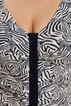 V neck ruched swimsuit