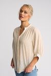 Folk concealed placket shirt