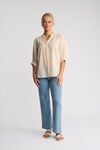 Folk concealed placket shirt