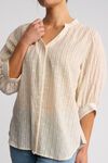 Folk concealed placket shirt