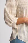 Folk concealed placket shirt