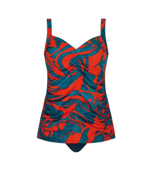 Ruched front tankini