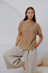 Horizontal knit top