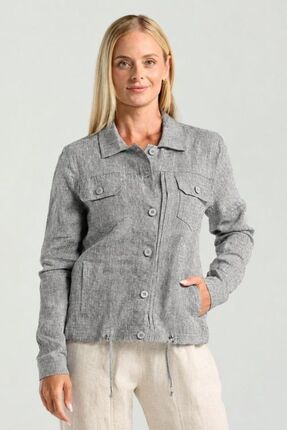 Silvia drawstring shacket-shirts-Gaby's