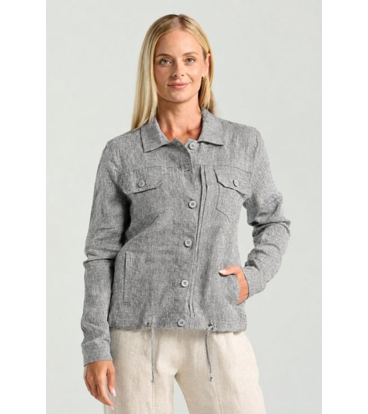 Silvia drawstring shacket