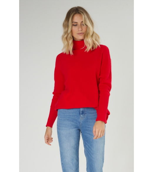 Batwing roll  neck pullover