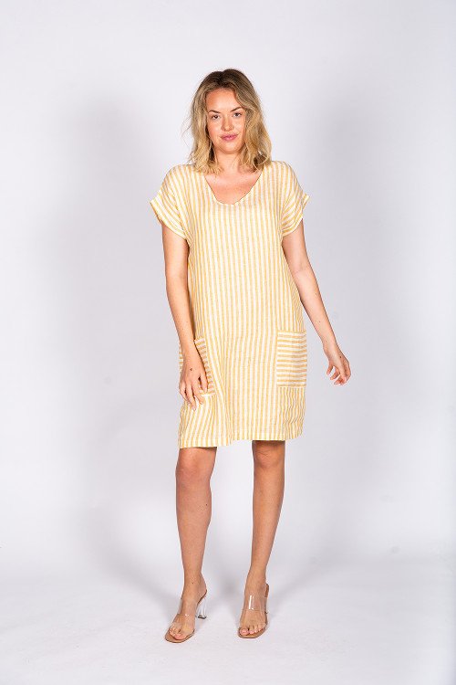Linen dress with pockets LabelsNaturals by O & J Gaby's Warkworth