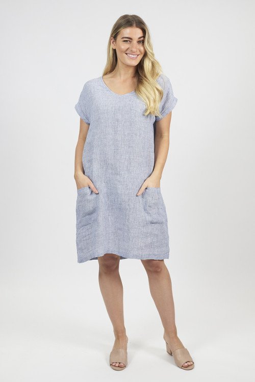 Linen dress with pockets LabelsNaturals by O & J Gaby's Warkworth