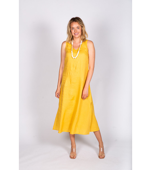 Midi linen dress