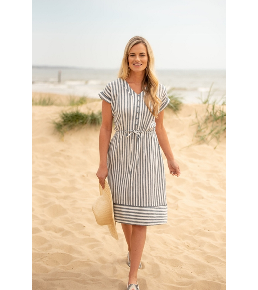 Woven stripe dress