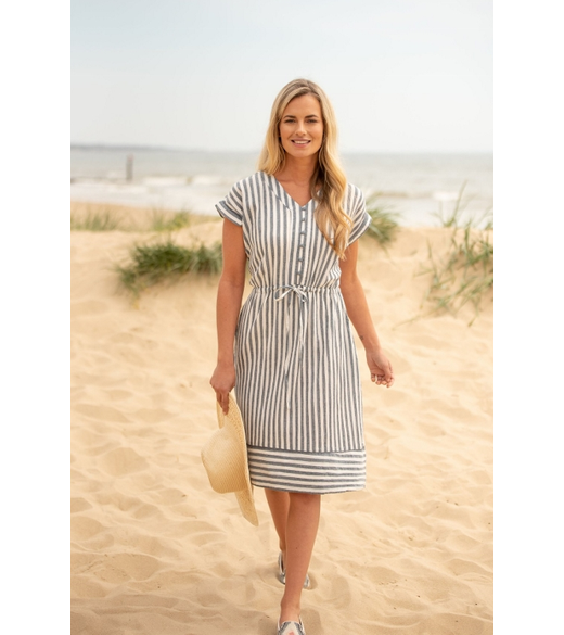 Woven stripe dress