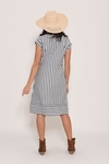 Woven stripe dress