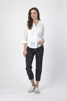 Button shirt with rib panels-shirts-Gaby's