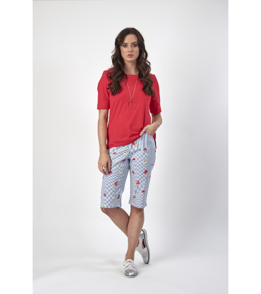 Printed lightweight slim leg short