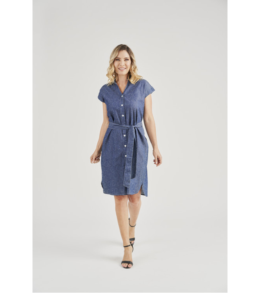 Shirtwaister denim dress