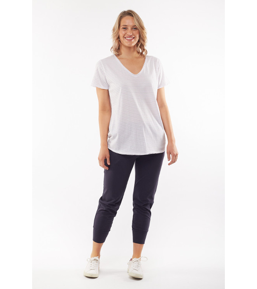 Remi stripe V tee