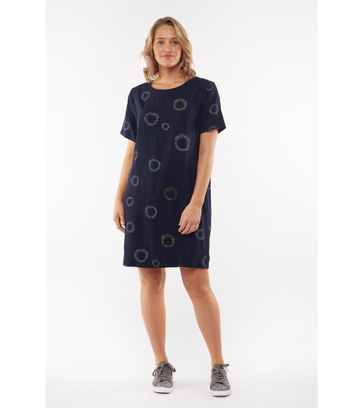 Star burst shift dress