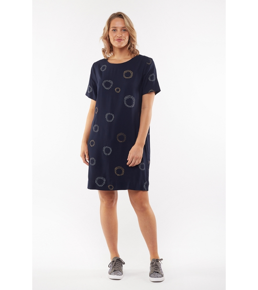 Star burst shift dress