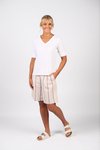 V neck top, cuff sleeve