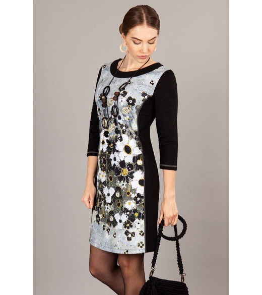 Dress with side panels