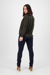 Slim leg knit denim pull-on