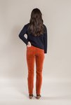 Slim leg cord pull-on pant