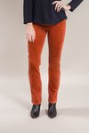 Slim leg cord pull-on pant