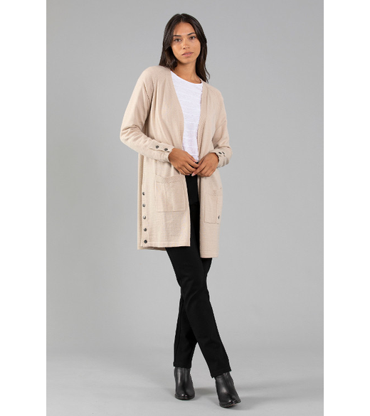 Snap trim cardigan