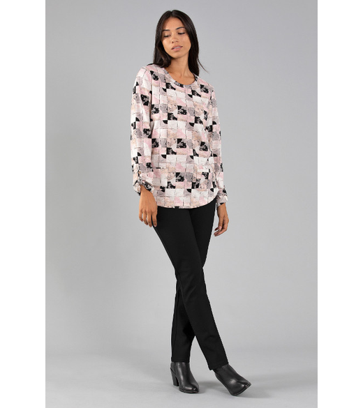 Faded tile print top